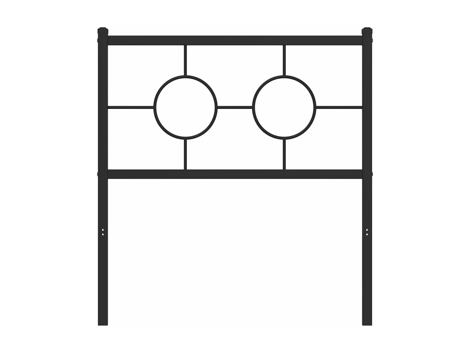 Hoofdbord 80 cm metaal zwart