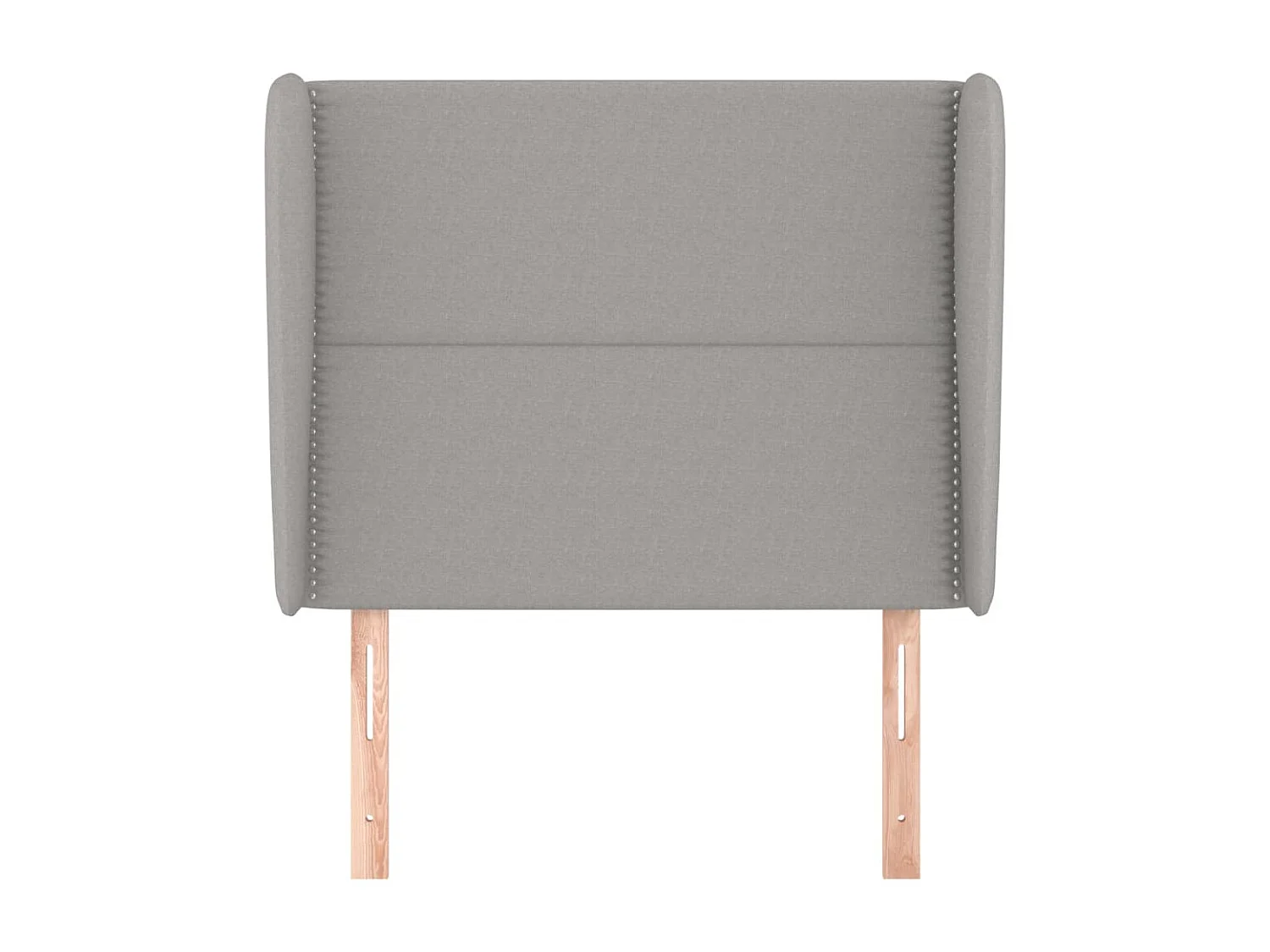 Cabecero con orejas de tela gris claro 103x23x118/128 cm