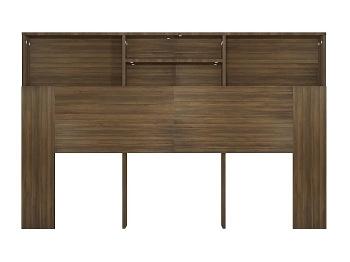 Armoire tête de lit avec LED chêne marron 220x16,5x103,5 cm | Leroy Merlin