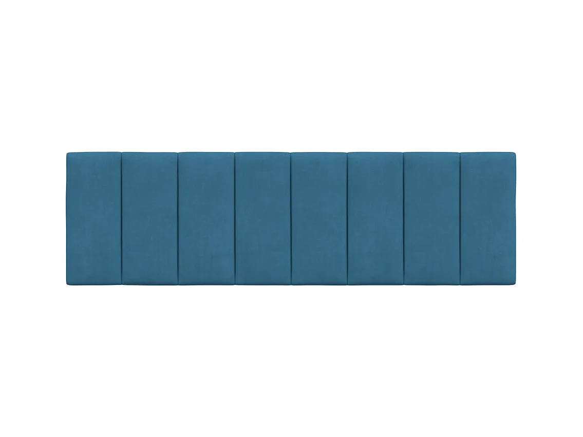 Tête de lit coussin bleu 160 cm velours