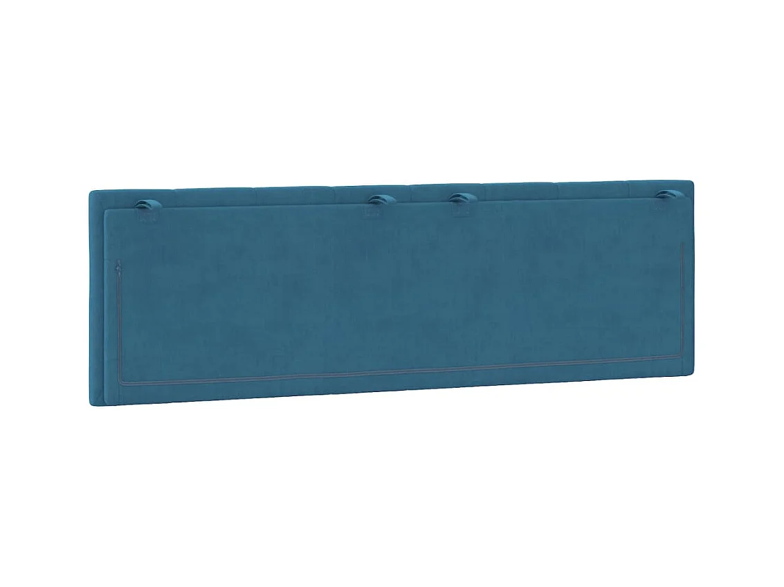 Tête de lit coussin bleu 160 cm velours