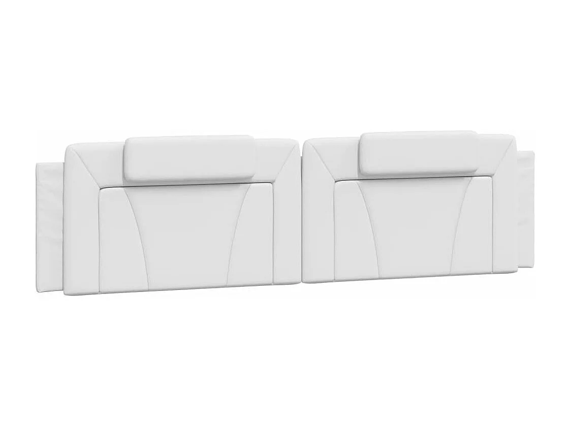 Almofadão de cabeceira 200 cm couro artificial branco