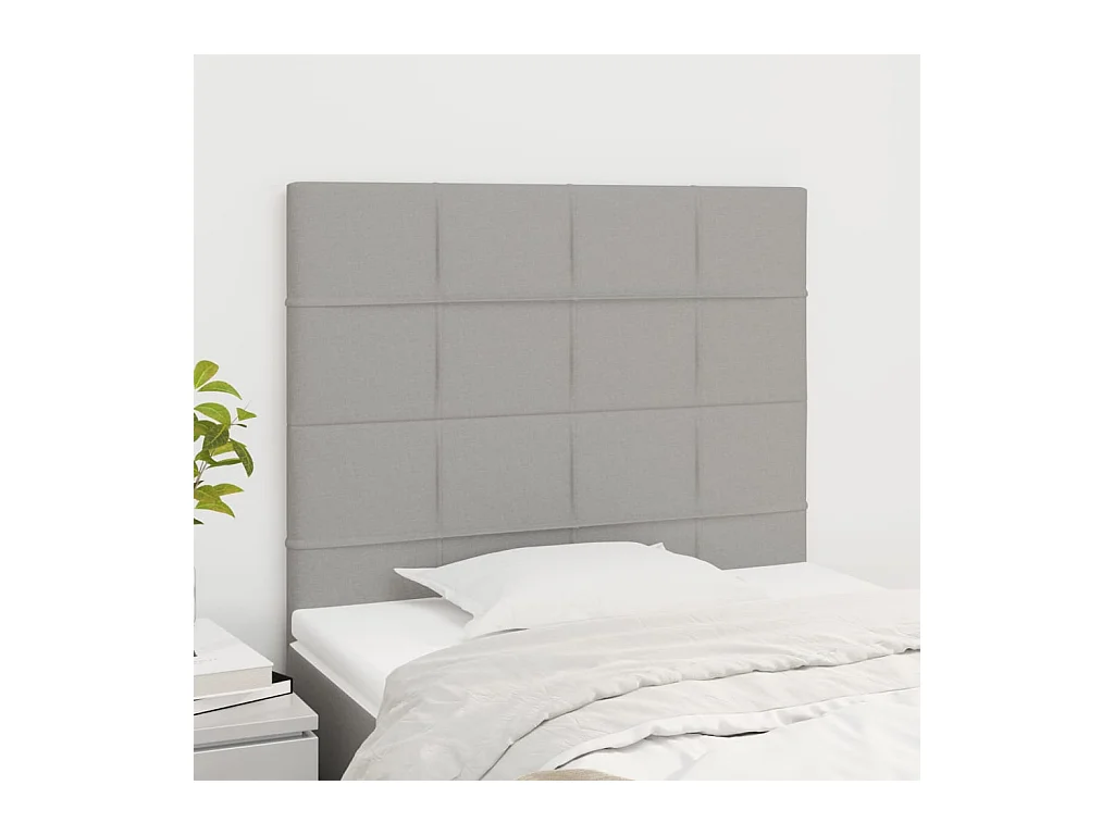 Tête de lit 2 pièces Gris clair 90x5x78/88 cm Tissu