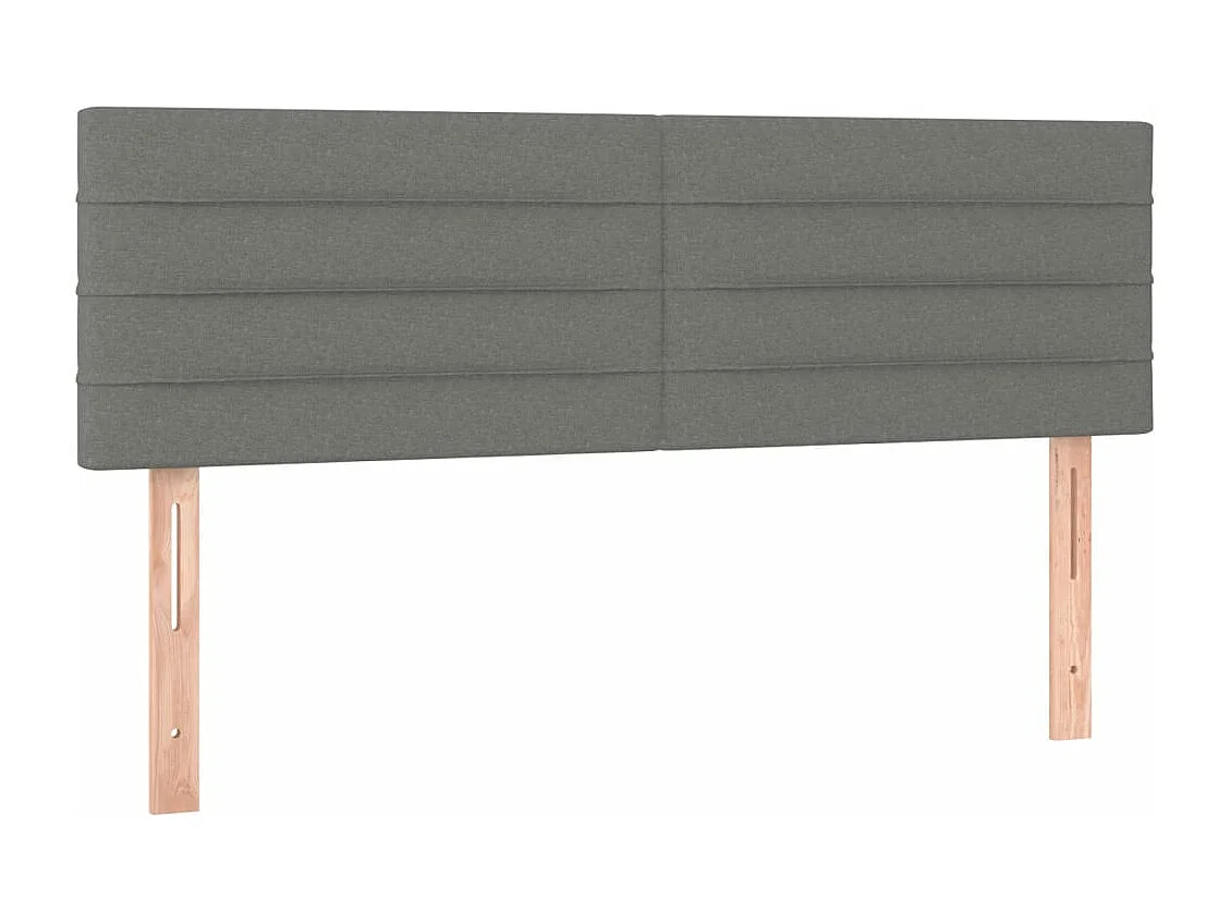 Tête de lit 2 pièces Gris foncé 72x5x78/88 cm Tissu