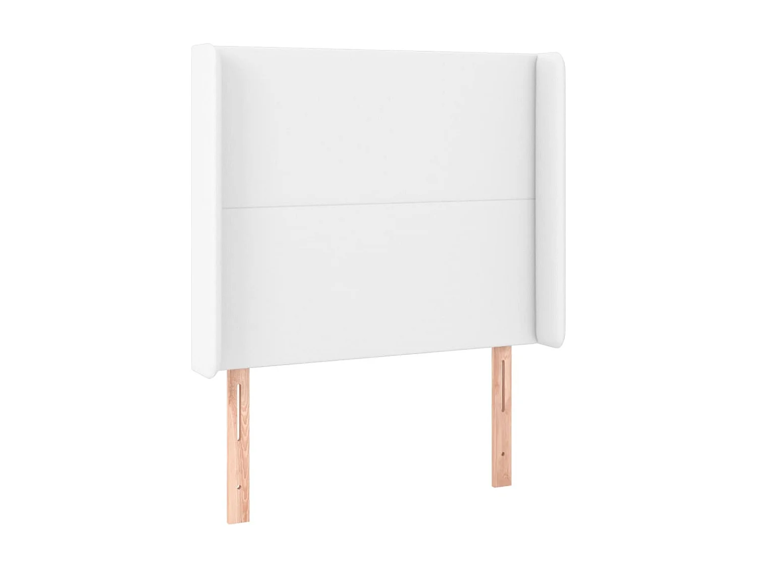 Hoofdbord met randen 103x16x118/128 cm kunstleer wit