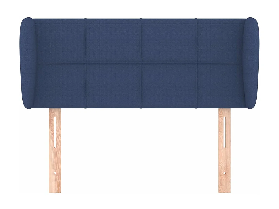 Tête de lit avec oreilles Bleu 93x23x78/88 cm Tissu