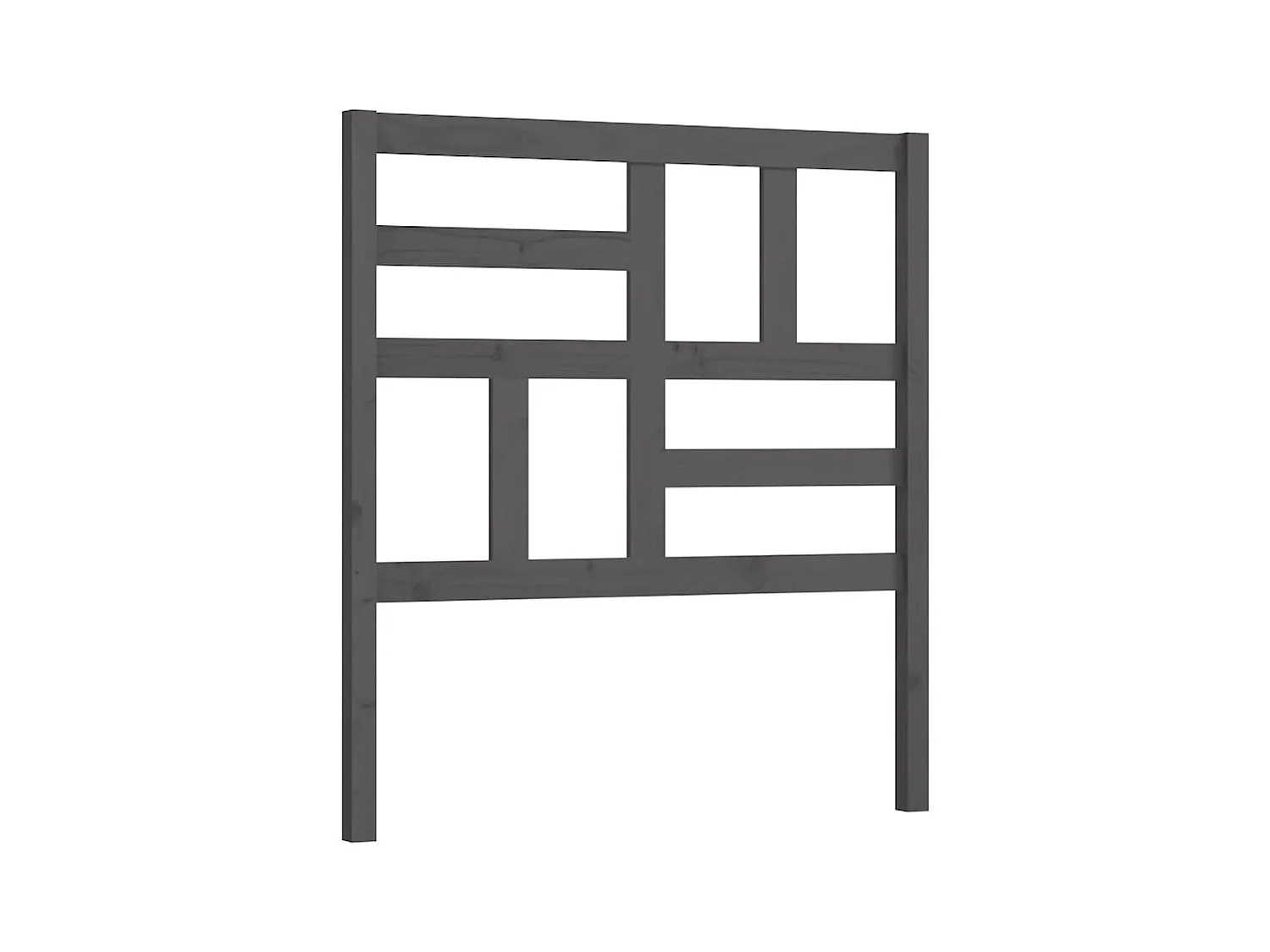 Cabecero de cama madera maciza de pino gris 81x4x104 cm