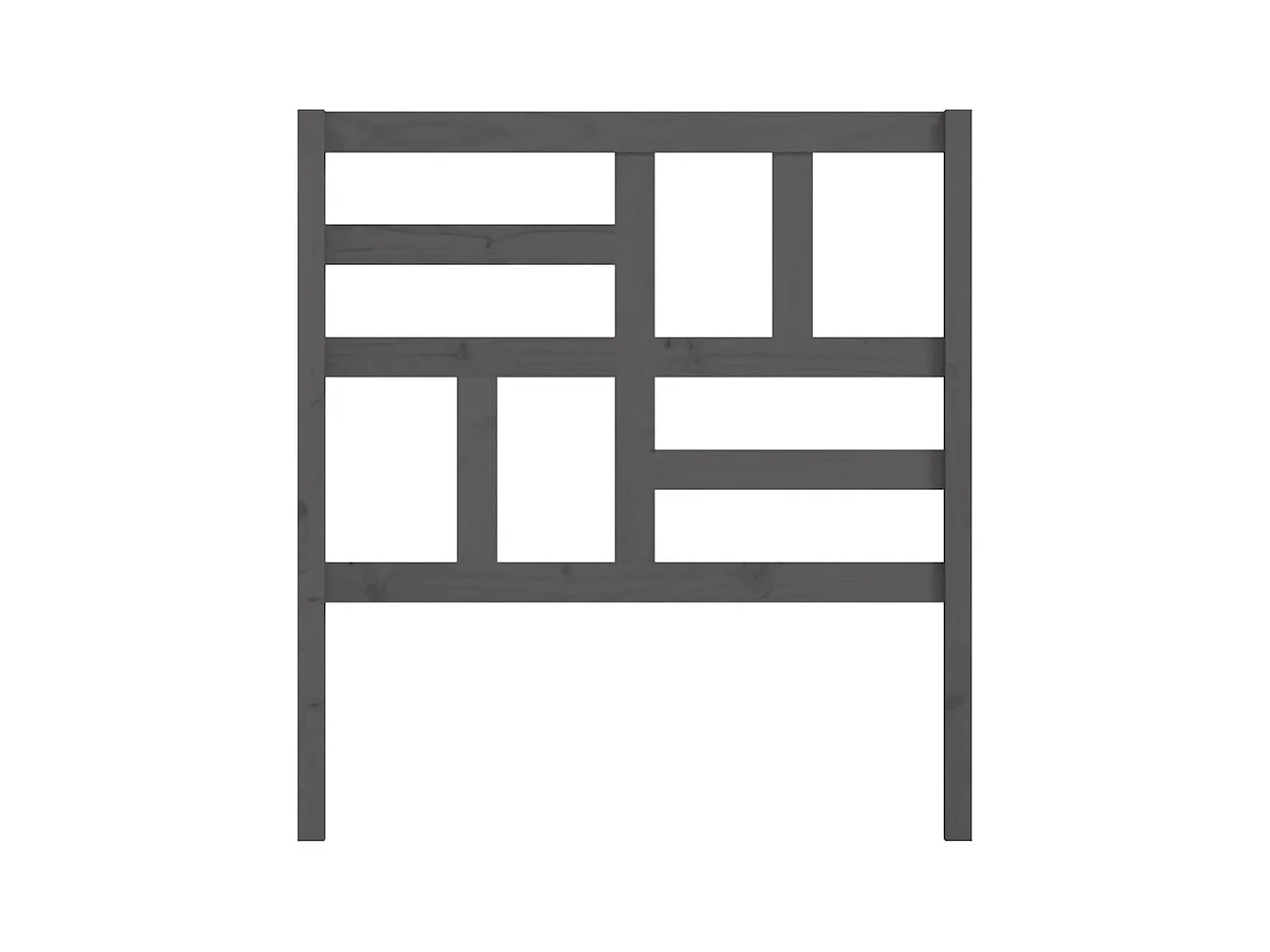 Cabecero de cama madera maciza de pino gris 81x4x104 cm