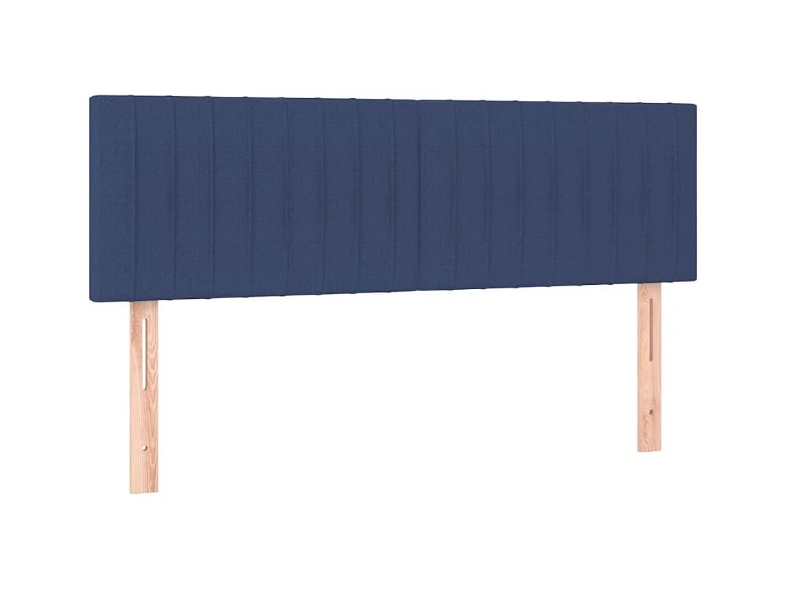 Tête de lit à LED Bleu 144x5x78/88 cm Tissu