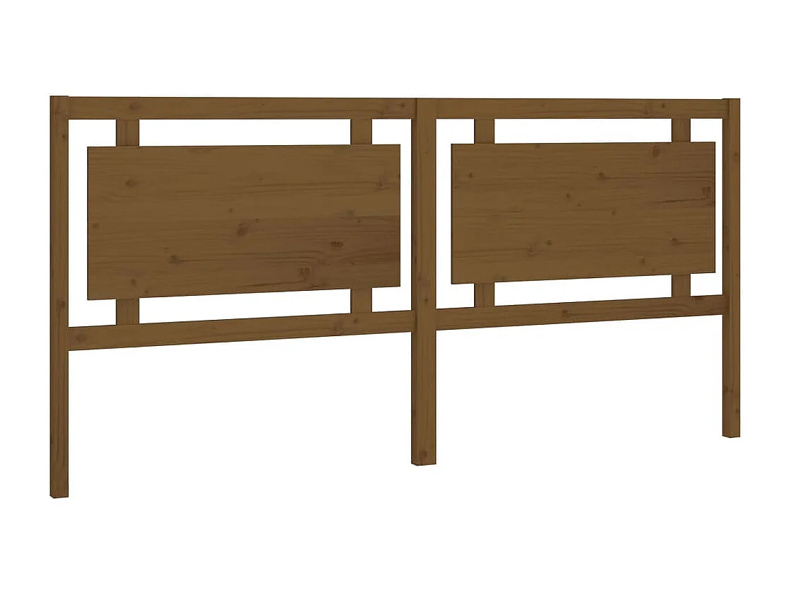 Cabeceira de cama 205,5x4x100 cm pinho maciço castanho mel