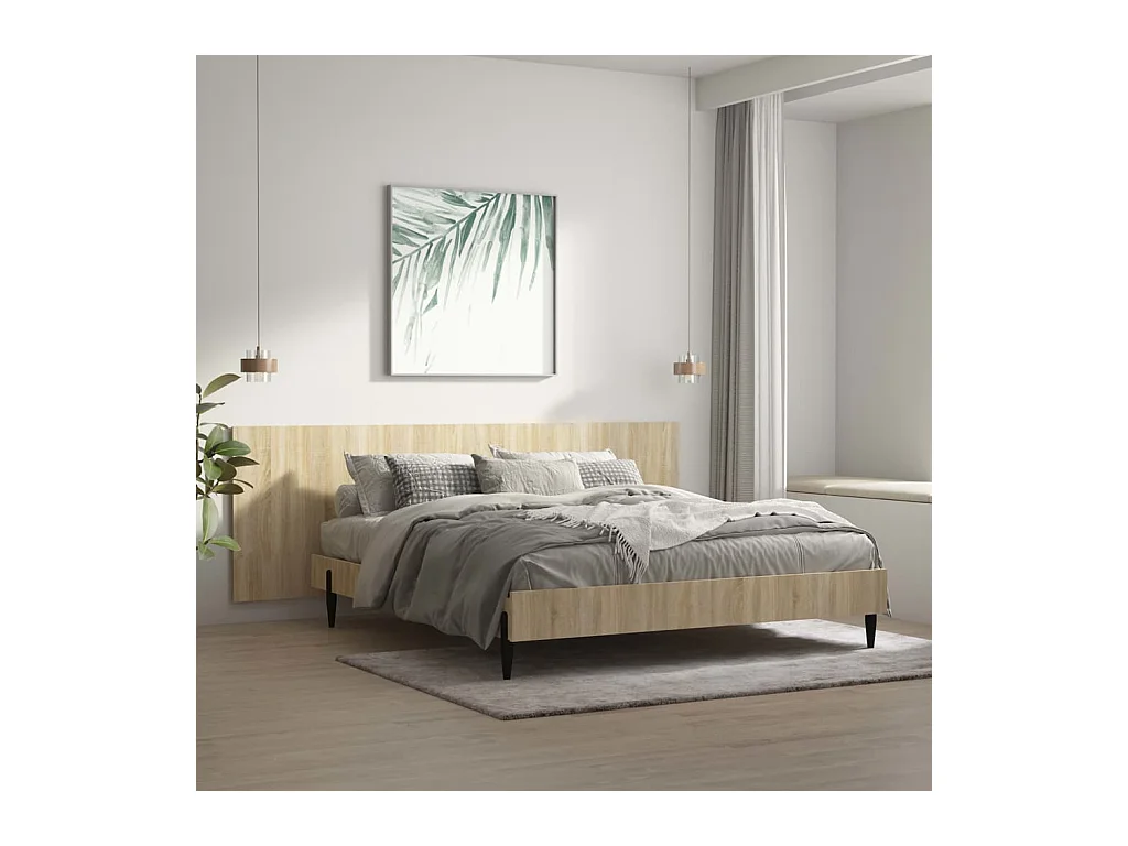 Tête de lit murale Chêne sonoma 240x1,5x80 cm Bois d'ingénierie