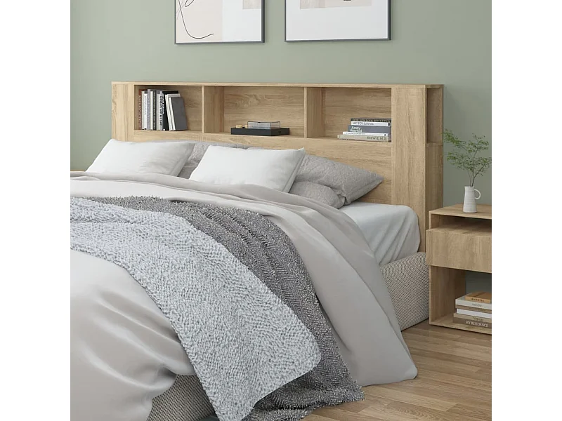 Hoofdbordkast 200x18,5x104,5 cm sonoma eikenkleurig