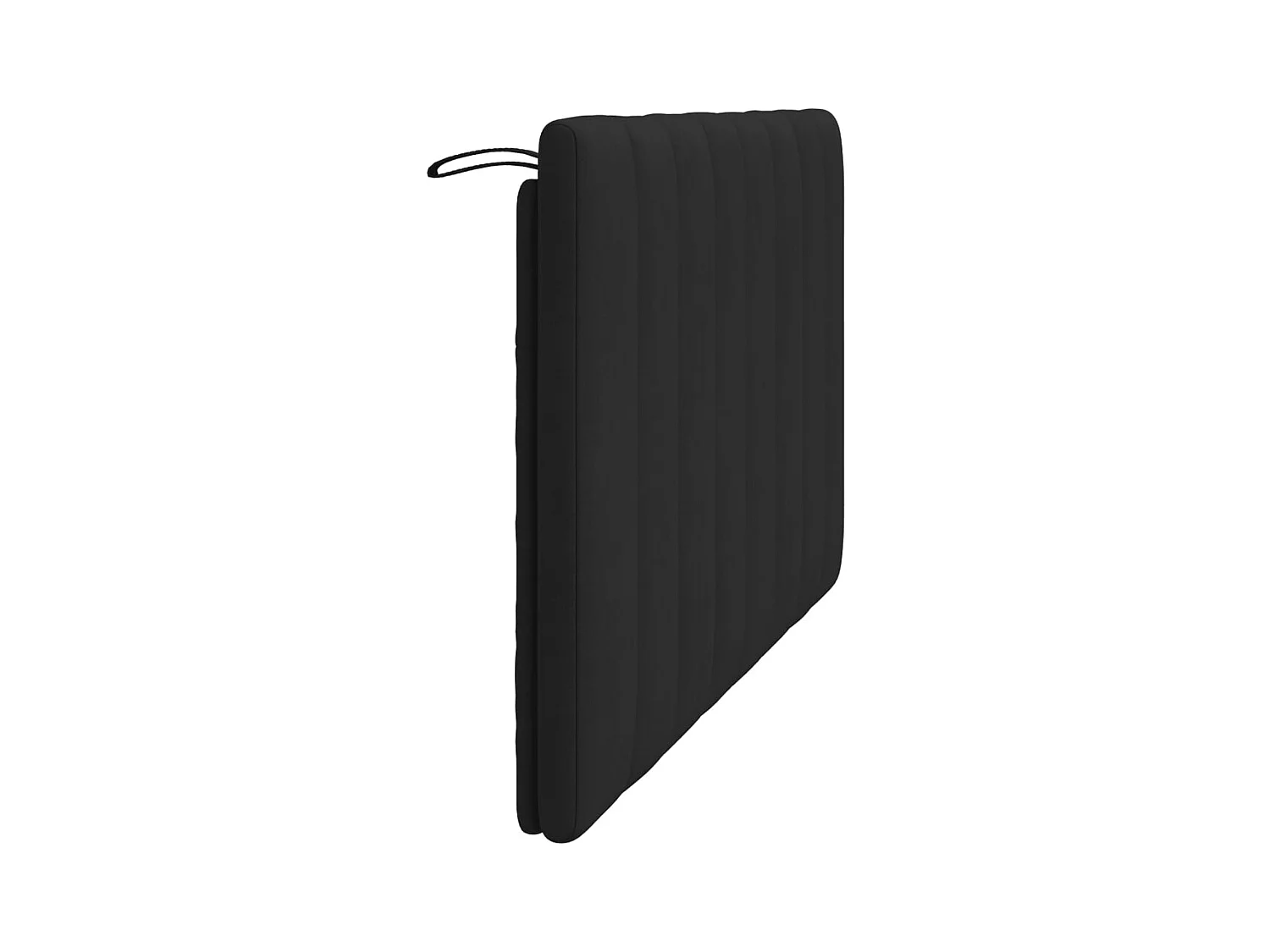 Tête de lit coussin noir 120 cm velours