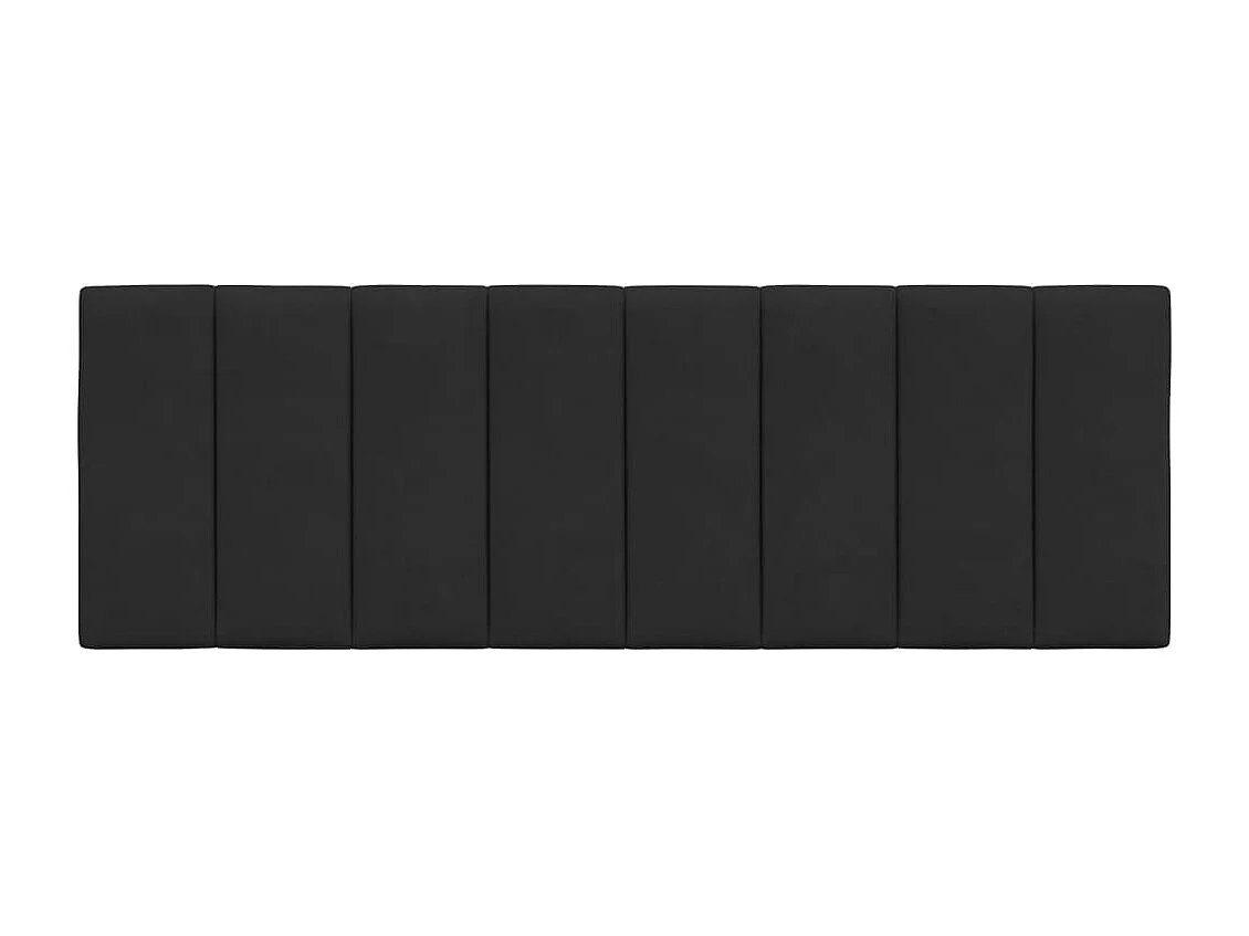 Hoofdbordkussen "Hanko" 120 cm fluweel zwart