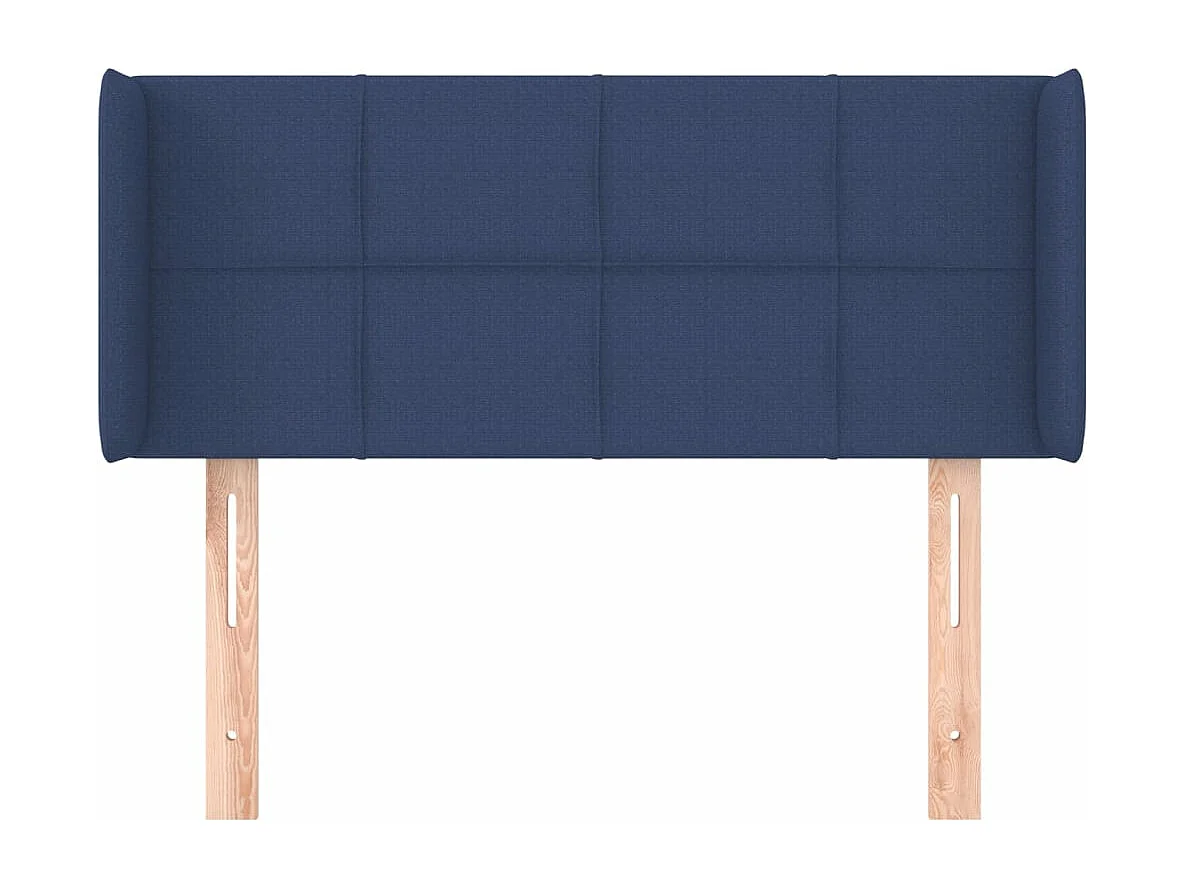 Tête de lit avec oreilles Bleu 93x16x78/88 cm Tissu