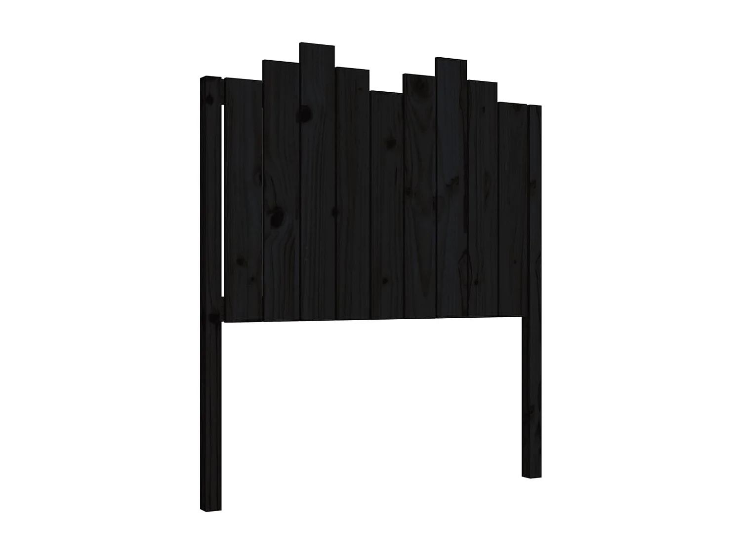 Cabeceira de cama 96x4x110 cm pinho maciço preto
