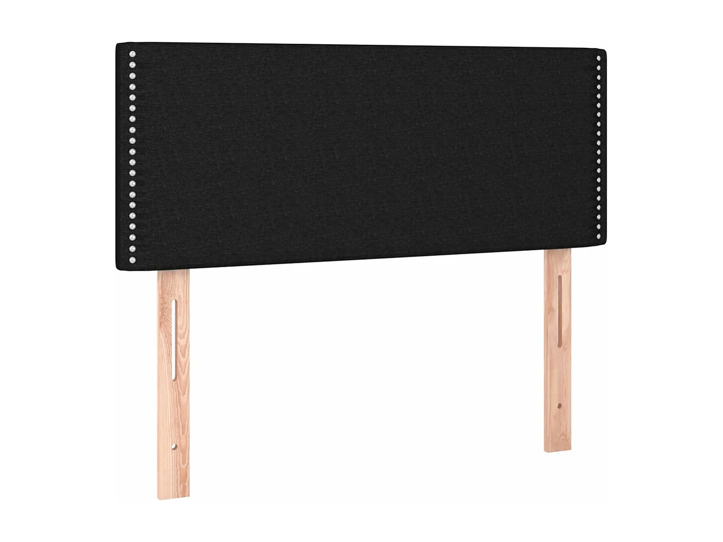 Cabecero con LED de tela negro 90x5x78/88 cm