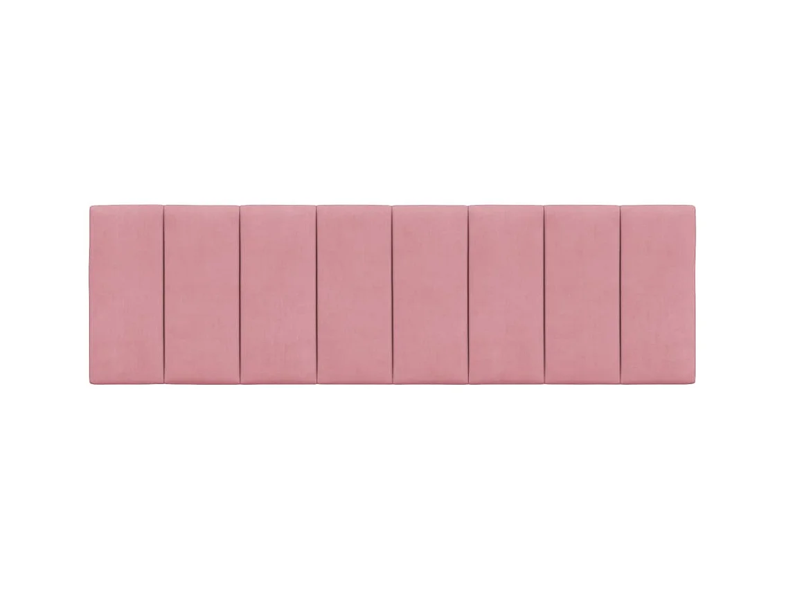 Tête de lit coussin rose 160 cm velours