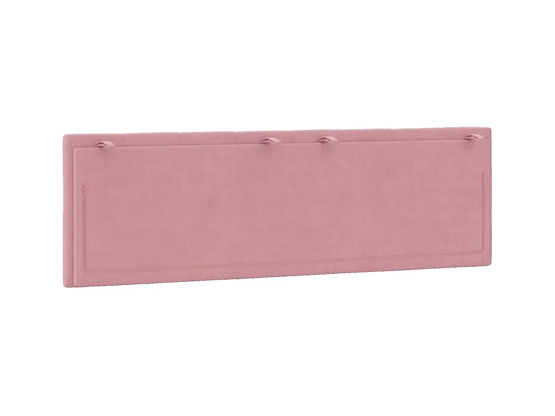 Tête de lit coussin rose 160 cm velours