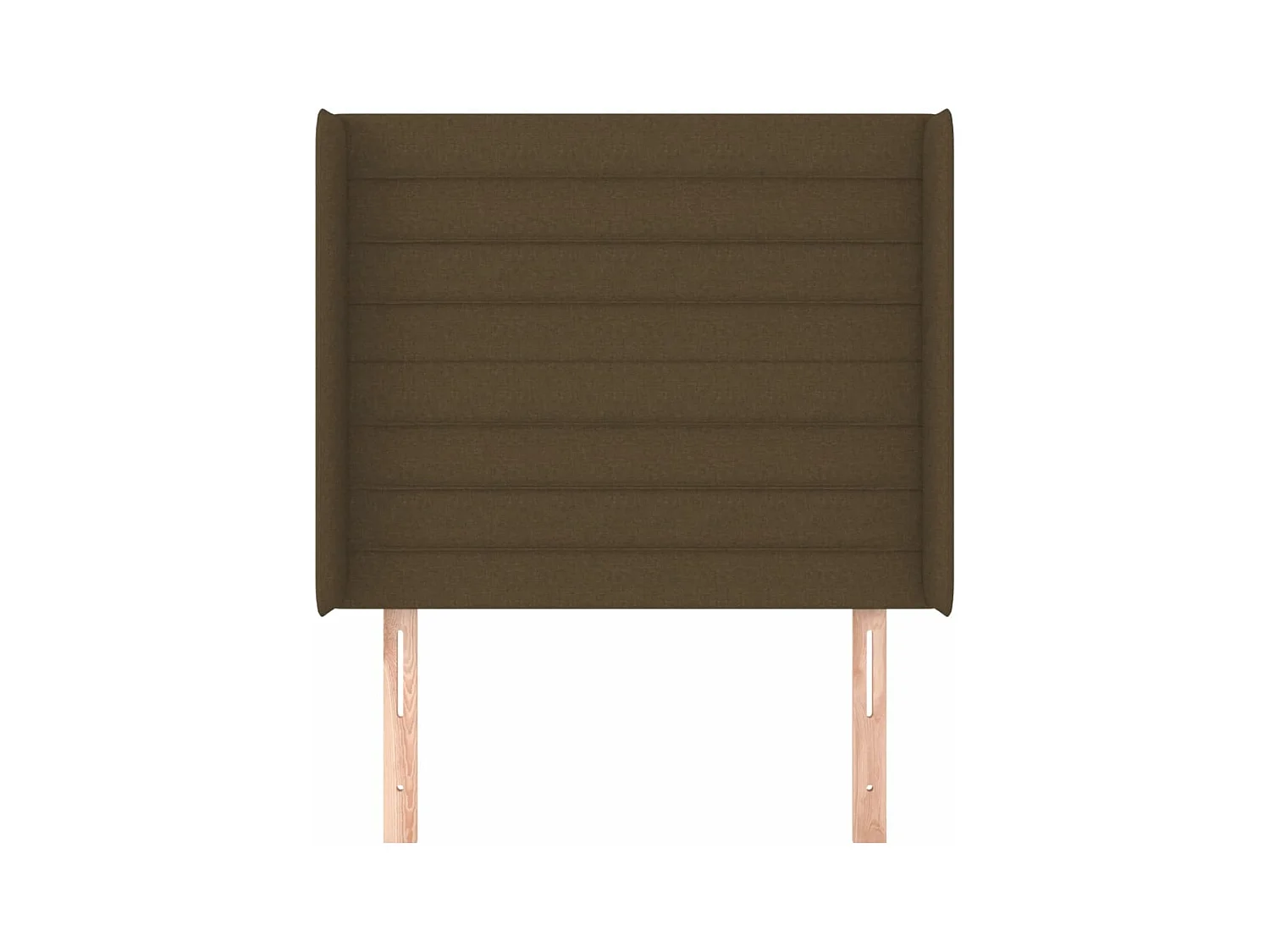Tête de lit avec oreilles Marron foncé 93x16x118/128 cm Tissu
