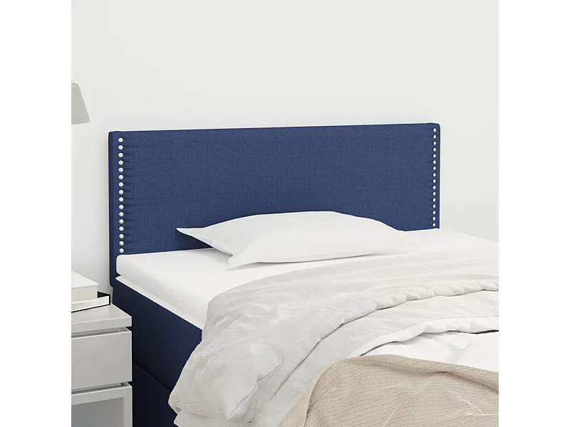 Cabeceira de cama tecido 100x5x78/88 cm azul