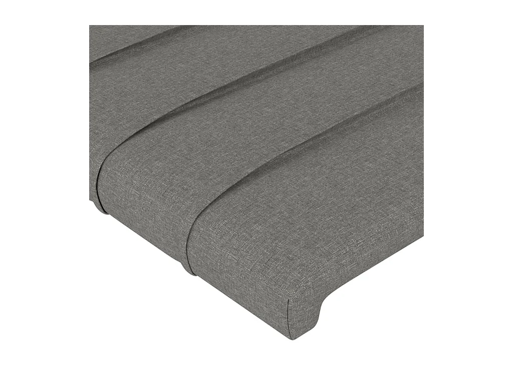 Cabecero con orejas de tela gris oscuro 83x16x118/128 cm