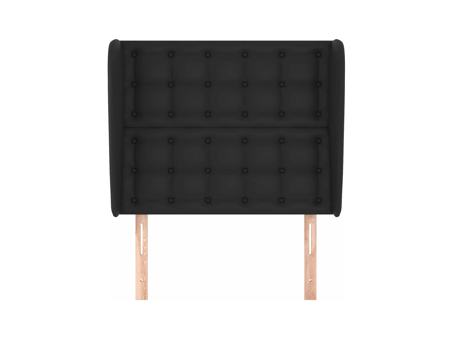 Tête de lit avec oreilles Noir 93x23x118/128 cm Similicuir