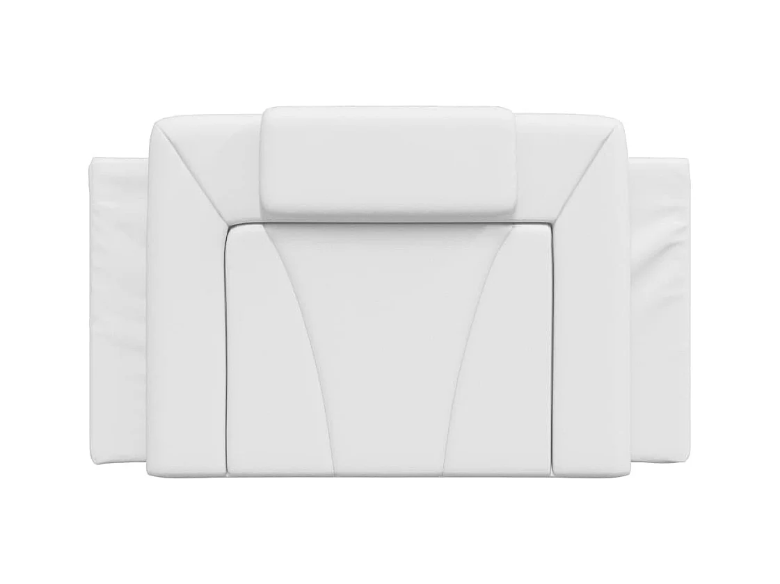 Tête de lit coussin blanc 90 cm similicuir