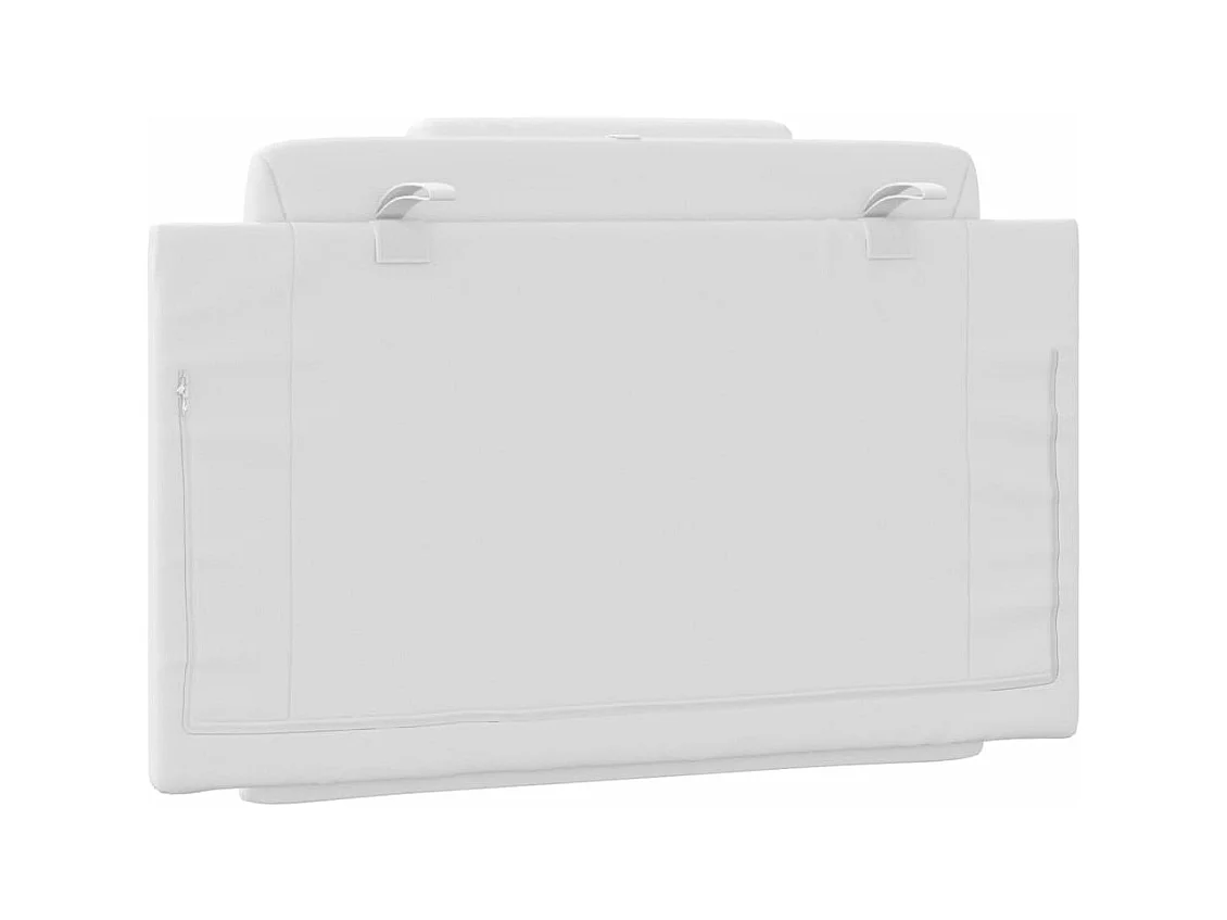Tête de lit coussin blanc 90 cm similicuir