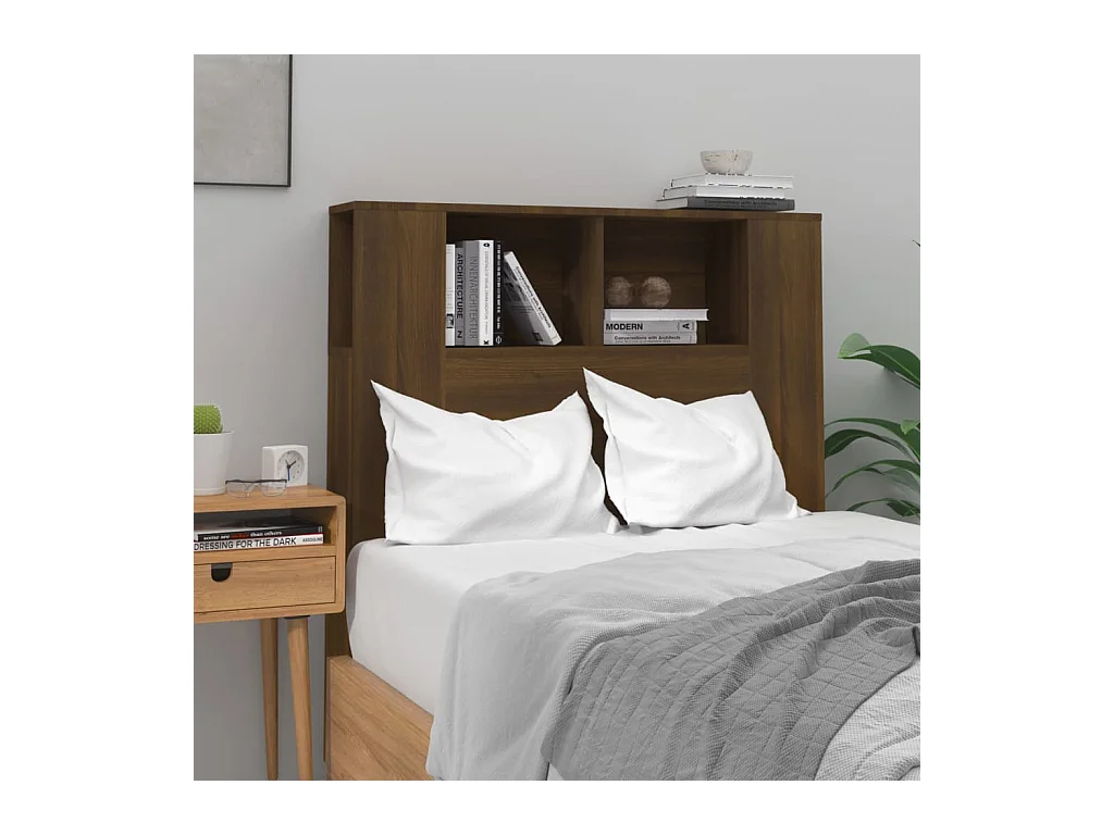 Armoire de tête de lit Chêne marron 100x18,5x104,5 cm