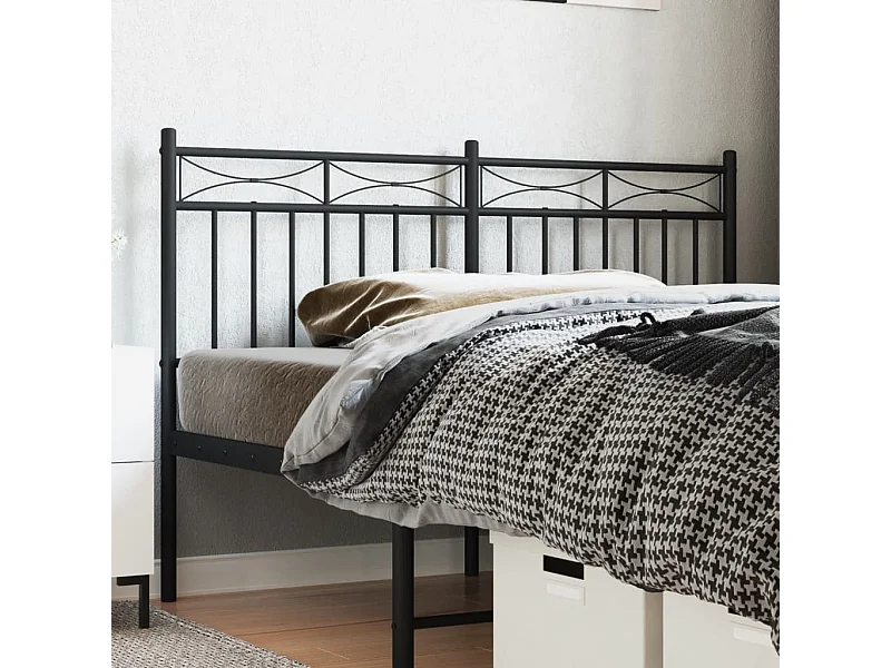 Tête de lit métal noir 140 cm