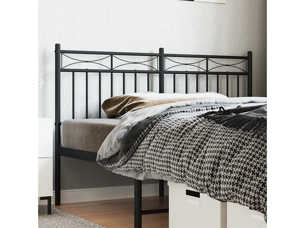 Tête de lit métal noir 140 cm