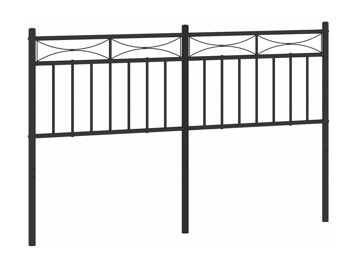Tête de lit métal noir 140 cm