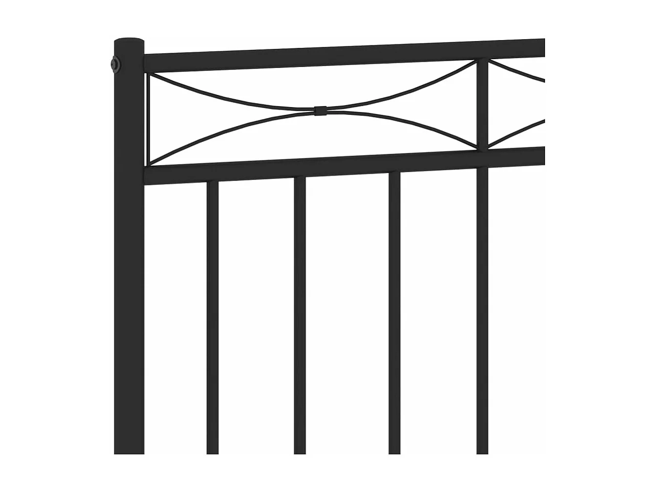 Tête de lit métal noir 140 cm