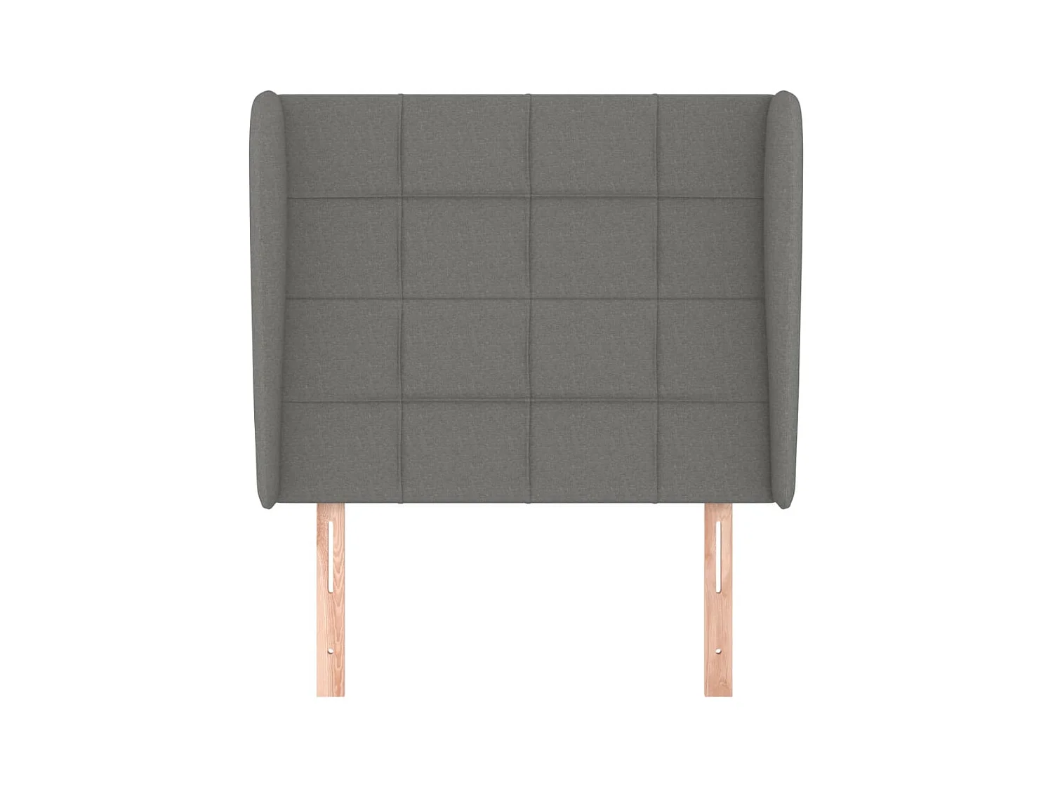 Cabecero con orejas de tela gris oscuro 103x23x118/128 cm