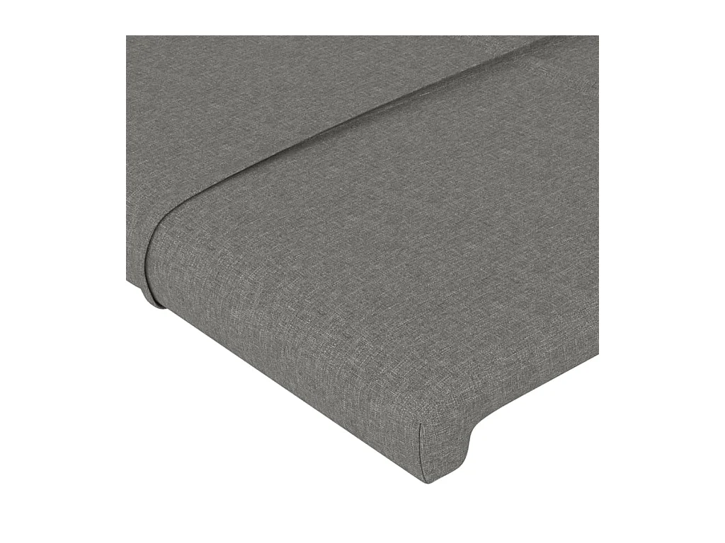 Cabecero con orejas de tela gris oscuro 103x23x118/128 cm