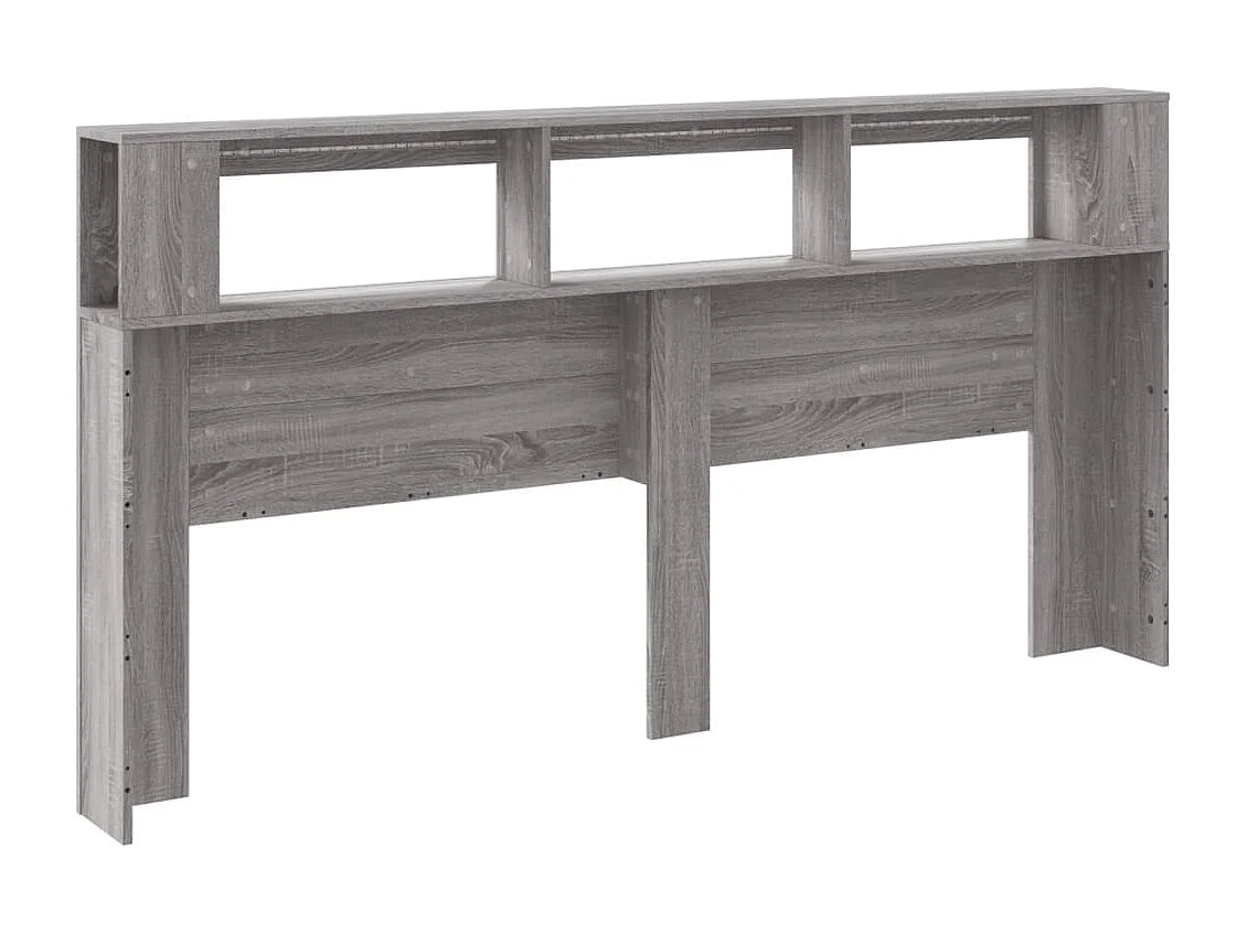 Tête de lit à LED sonoma gris 200x18,5x103,5 cm bois ingénierie