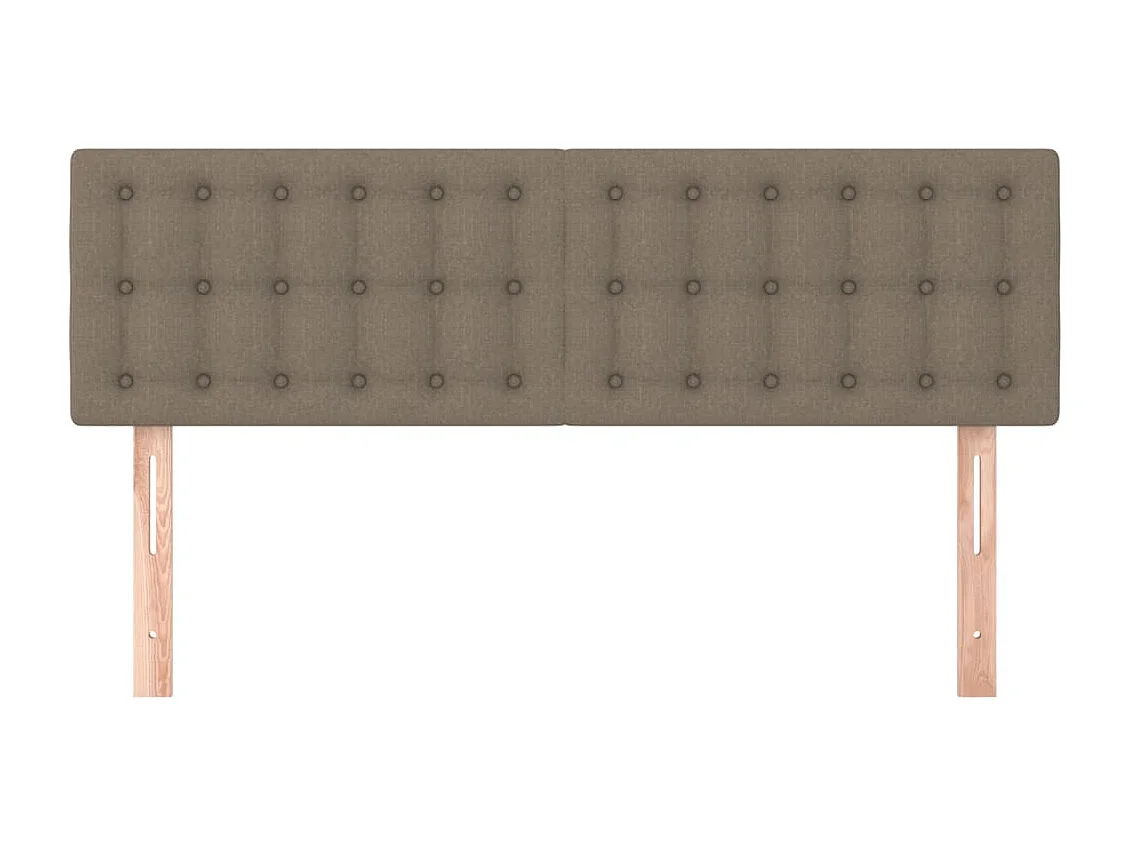 Cabeceros 2 unidades tela gris taupe 72x5x78/88 cm