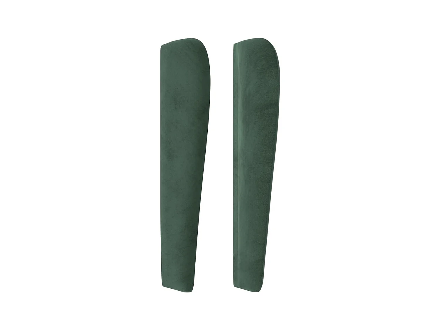 Tête de lit avec oreilles Vert foncé 147x23x118/128 cm Velours