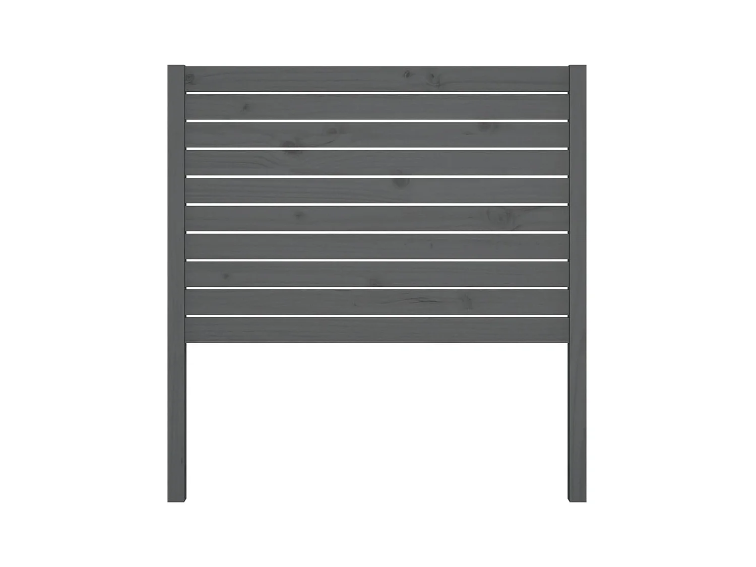 Cabecero de cama madera maciza de pino gris 81x4x100 cm