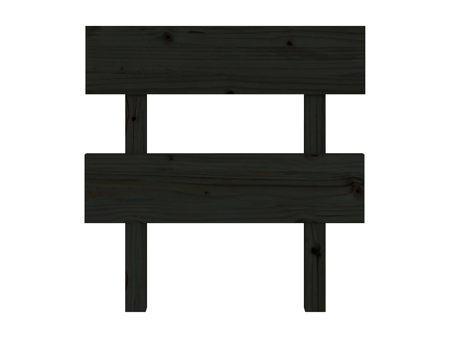 Cabeceira de cama 78,5x3x81 cm pinho maciço preto