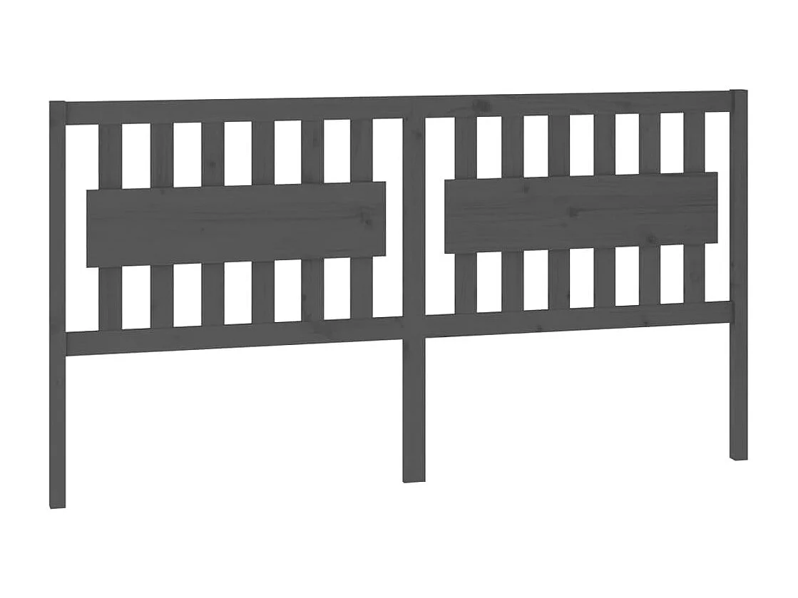 Tête de lit Gris 185,5x4x100 cm Bois massif de pin