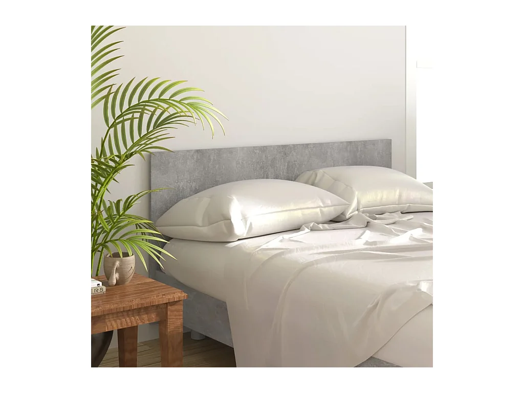 Tête de lit Gris béton 160x1,5x80 cm Bois d'ingénierie