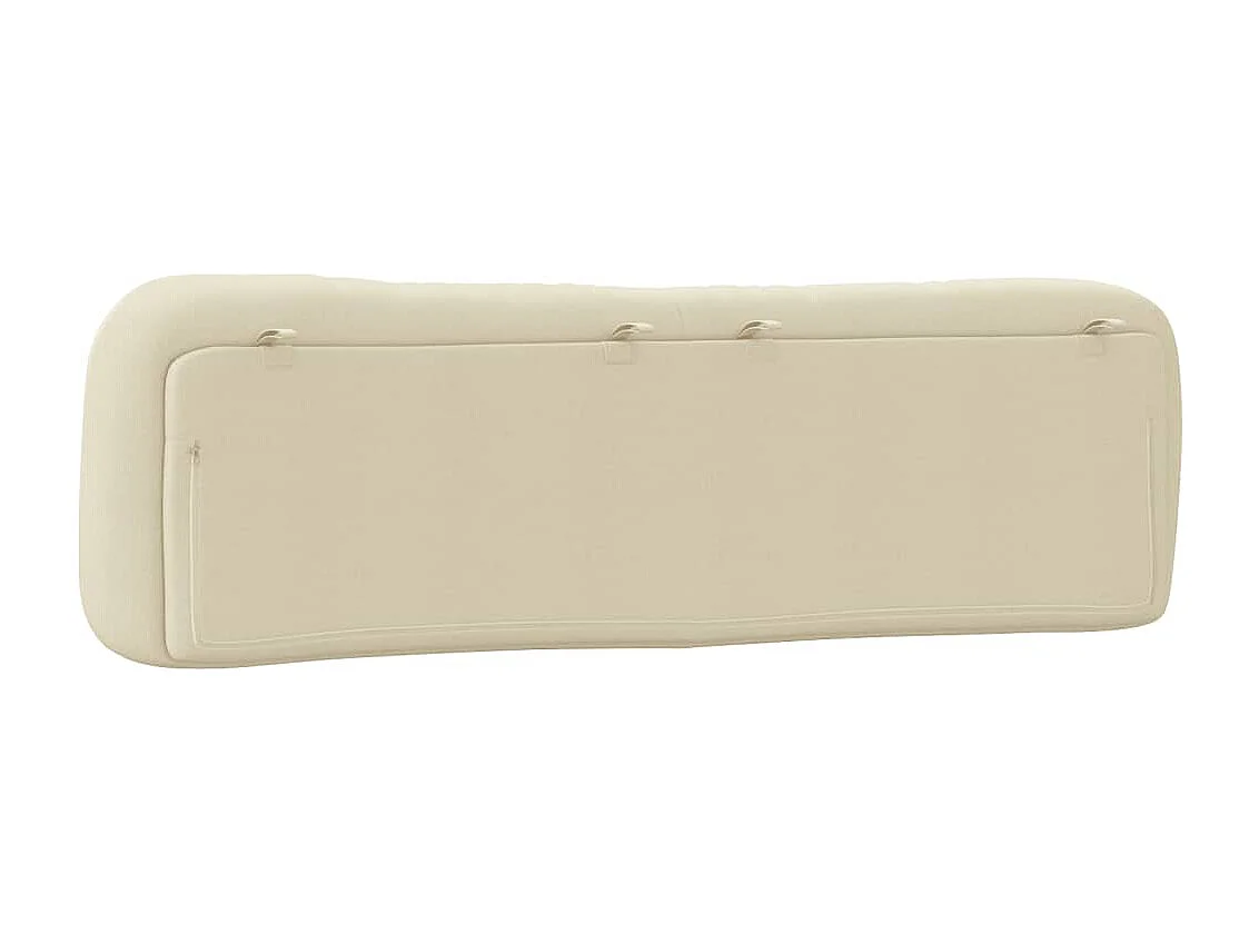 Coussin de tête de lit crème 180 cm tissu