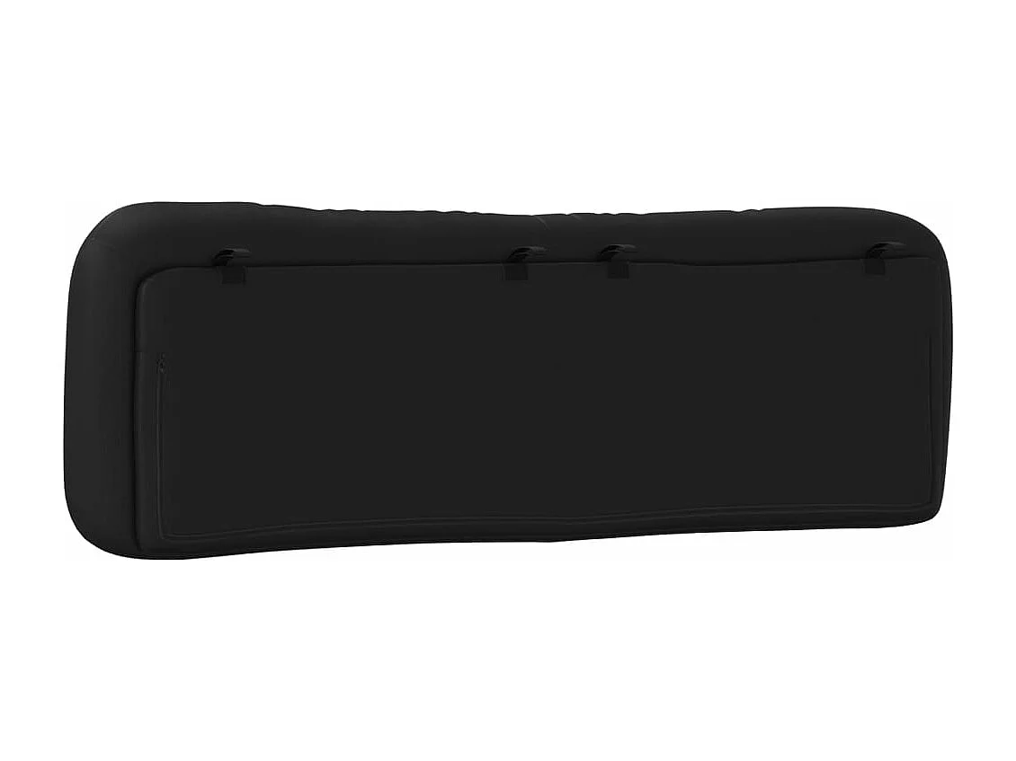 Tête de lit coussin noir 160 cm similicuir