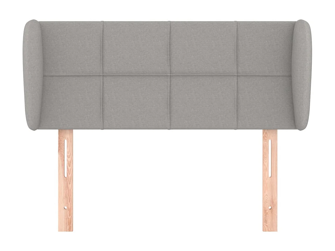 Tête de lit avec oreilles Gris clair 103x23x78/88 cm Tissu