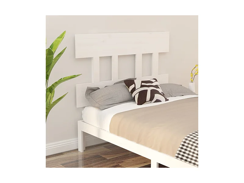 Cabeceira de cama 103,5x3x81 cm pinho maciço branco