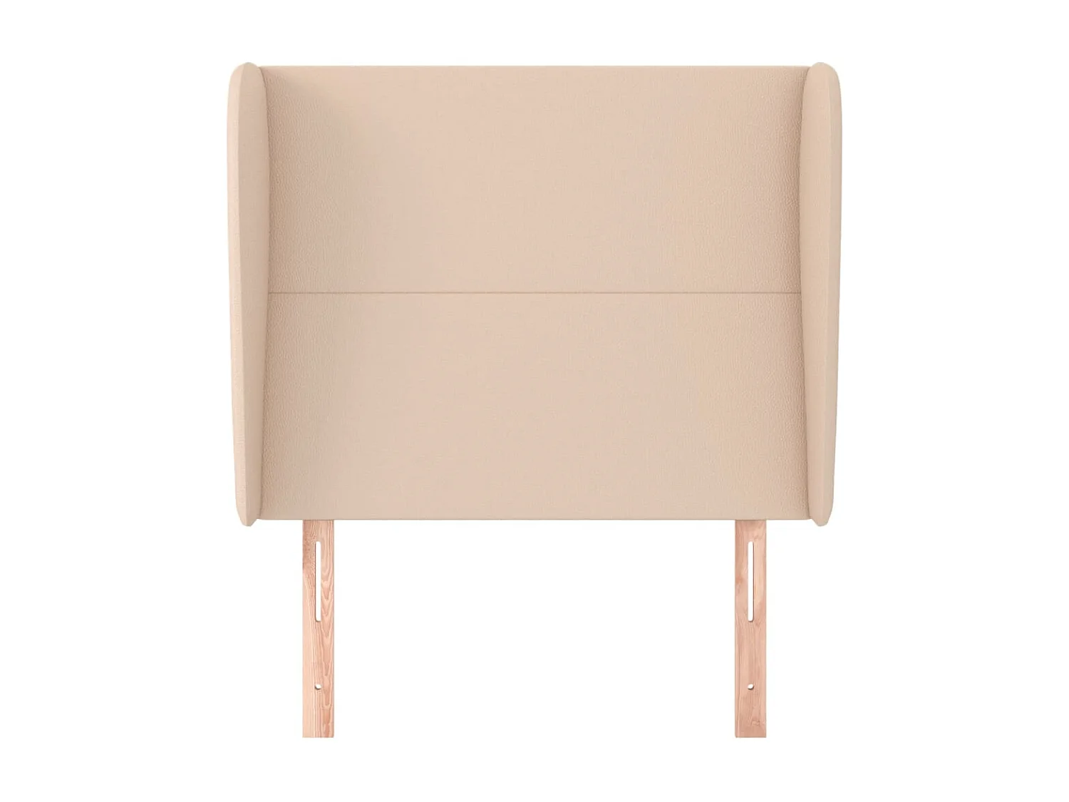 Cabecero con orejas cuero sintético capuchino 103x23x118/128 cm