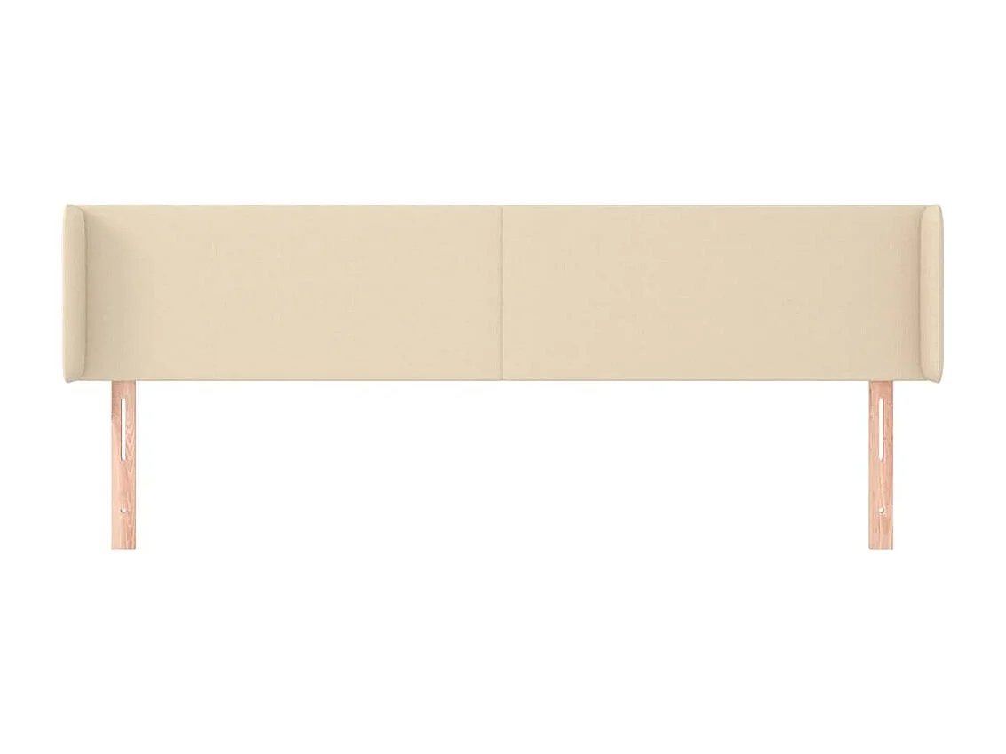 Tête de lit avec oreilles Crème 163x16x78/88 cm Tissu