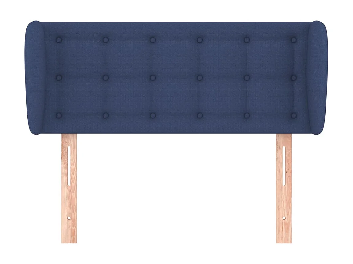 Tête de lit avec oreilles Bleu 83x23x78/88 cm Tissu
